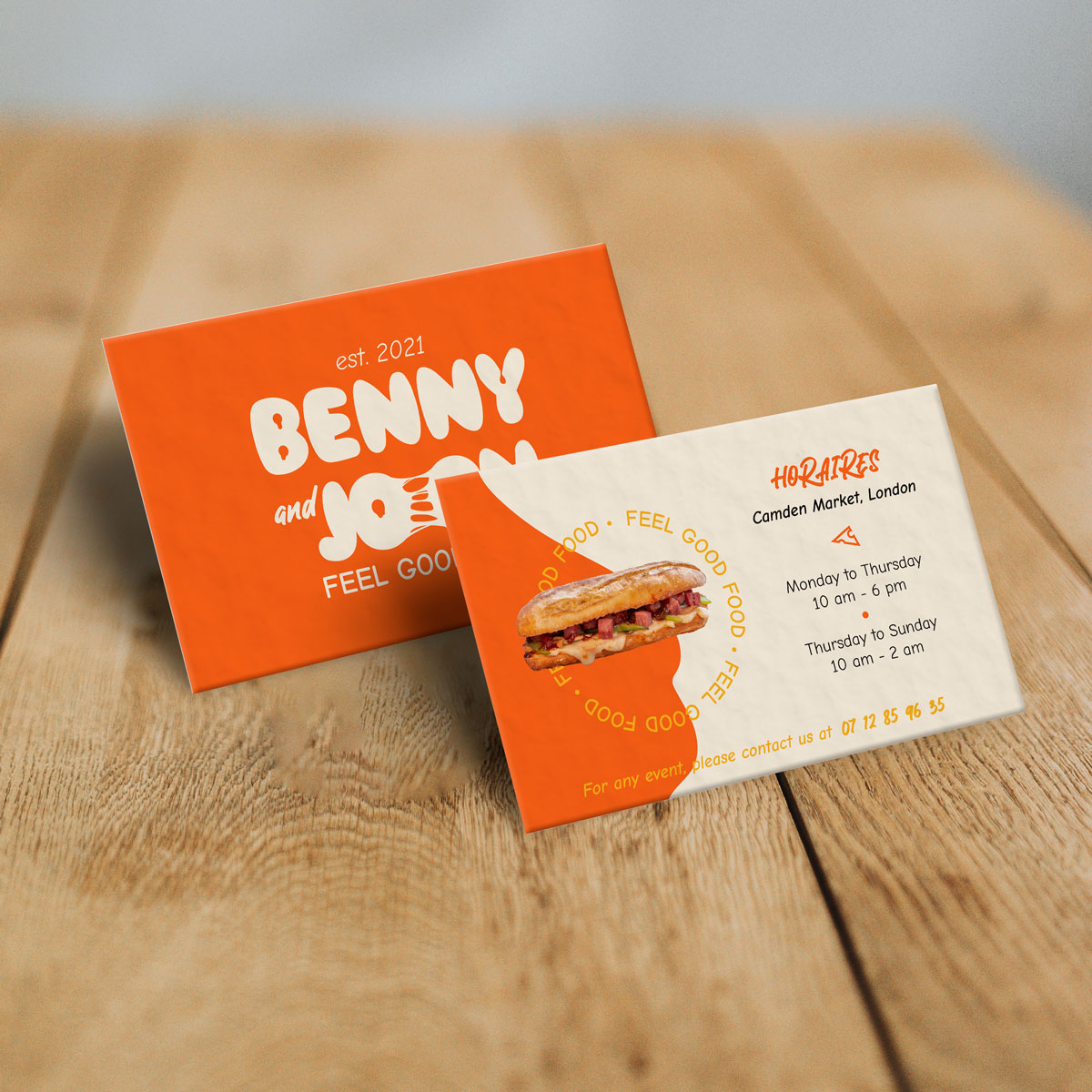 Mockup en format carte de visite de Benny and Joon