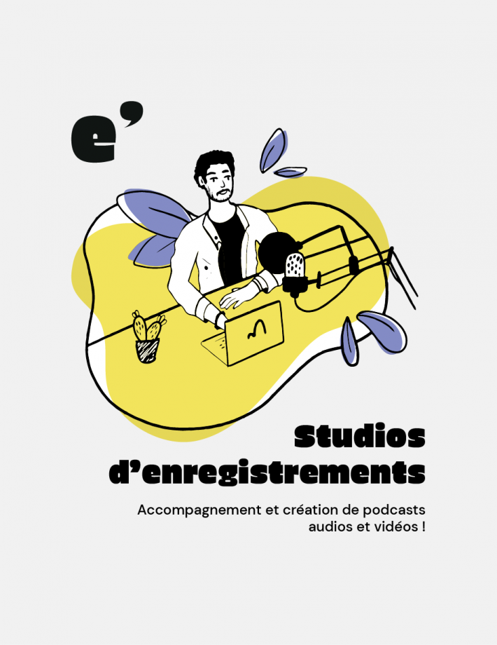 Présentation de Euphoria avec une illustration, logo secondaire et du texte qui résume la mission du studio.